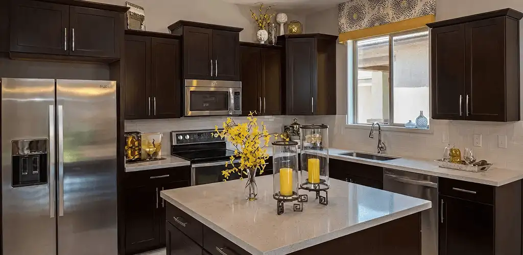 Cabinet painting results with freshly painted kitchen cabinets in Fort Worth, TX