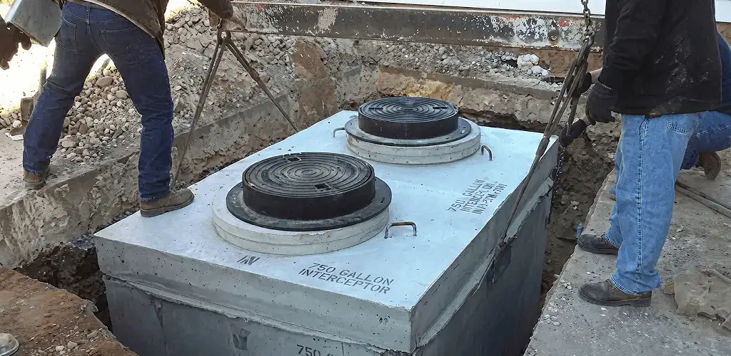 Grease trap installation for a commercial property drainage system in Fort Worth, TX