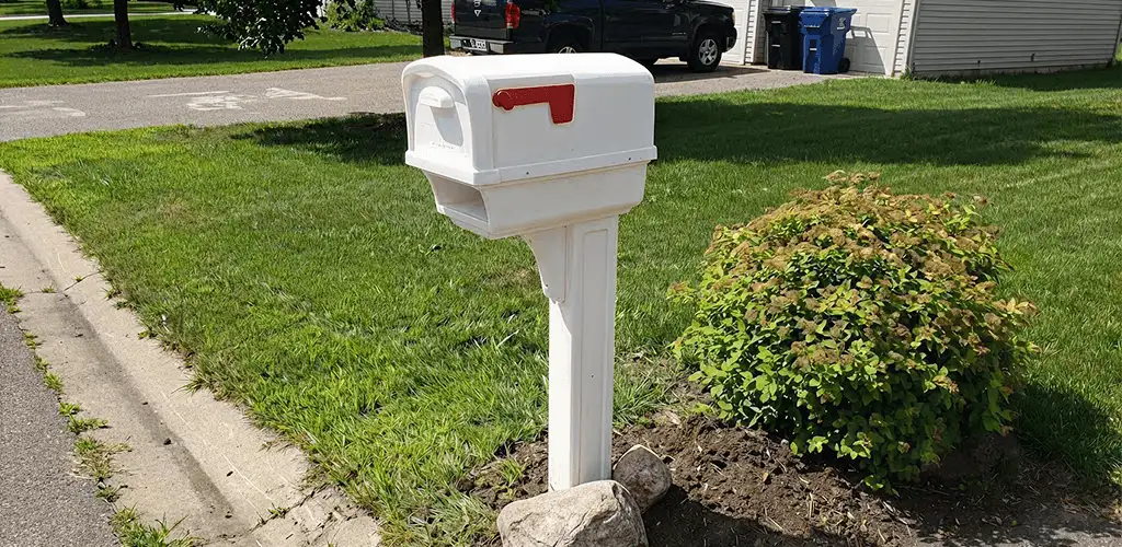 Mailbox installation for a residential curbside mailbox in Fort Worth, TX
